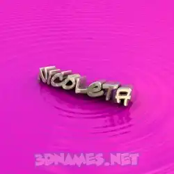 nicoleta in Pink Graffiti style - 3D name wallpaper