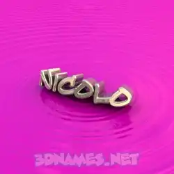nicolo in Pink Graffiti style - 3D name wallpaper