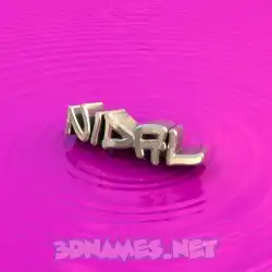 nidal in Pink Graffiti style - 3D name wallpaper