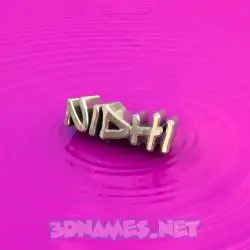 nidhi in Pink Graffiti style - 3D name wallpaper