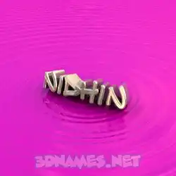 nidhin in Pink Graffiti style - 3D name wallpaper
