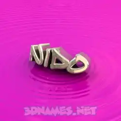 nido in Pink Graffiti style - 3D name wallpaper