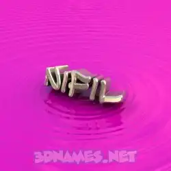 nifil in Pink Graffiti style - 3D name wallpaper