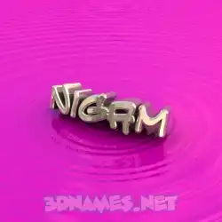 nigam in Pink Graffiti style - 3D name wallpaper