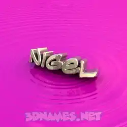 nigel in Pink Graffiti style - 3D name wallpaper