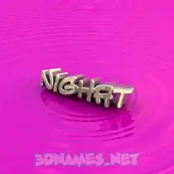 nighat in Pink Graffiti style - 3D name wallpaper