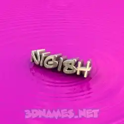 nigish in Pink Graffiti style - 3D name wallpaper