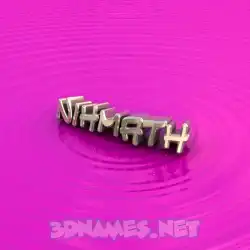 nihmath in Pink Graffiti style - 3D name wallpaper