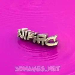 nikac in Pink Graffiti style - 3D name wallpaper