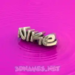 nike in Pink Graffiti style - 3D name wallpaper