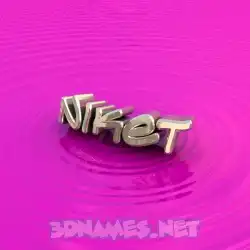 niket in Pink Graffiti style - 3D name wallpaper