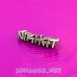 nikhat in Pink Graffiti style - 3D name wallpaper