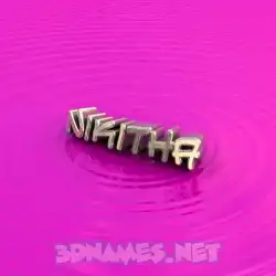 nikitha in Pink Graffiti style - 3D name wallpaper