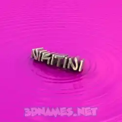 nikitini in Pink Graffiti style - 3D name wallpaper