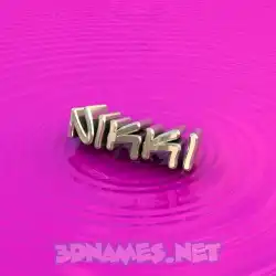 nikki in Pink Graffiti style - 3D name wallpaper