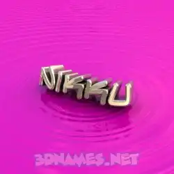 nikku in Pink Graffiti style - 3D name wallpaper