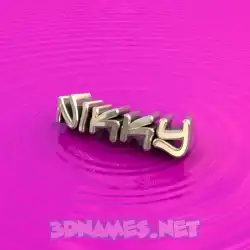 nikky in Pink Graffiti style - 3D name wallpaper