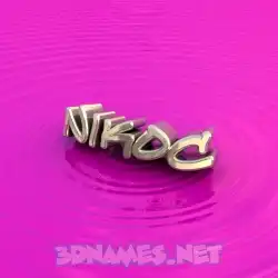 nikoc in Pink Graffiti style - 3D name wallpaper