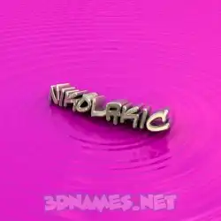 nikolakic in Pink Graffiti style - 3D name wallpaper