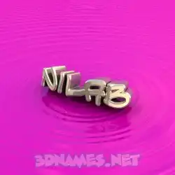 nilab in Pink Graffiti style - 3D name wallpaper