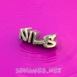 nils in Pink Graffiti style - 3D name wallpaper