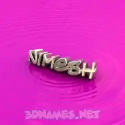 nimesh in Pink Graffiti style - 3D name wallpaper