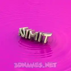nimit in Pink Graffiti style - 3D name wallpaper