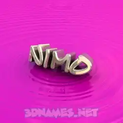 nimo in Pink Graffiti style - 3D name wallpaper