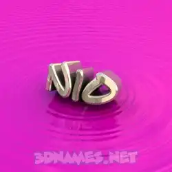 nio in Pink Graffiti style - 3D name wallpaper
