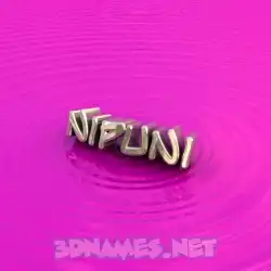 nipuni in Pink Graffiti style - 3D name wallpaper