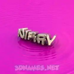 nirav in Pink Graffiti style - 3D name wallpaper