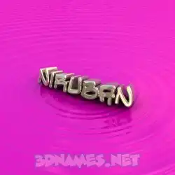 niruban in Pink Graffiti style - 3D name wallpaper