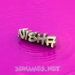nisha in Pink Graffiti style - 3D name wallpaper