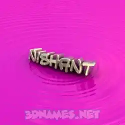 nishant in Pink Graffiti style - 3D name wallpaper
