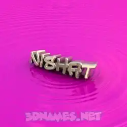 nishat in Pink Graffiti style - 3D name wallpaper