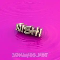 nishi in Pink Graffiti style - 3D name wallpaper