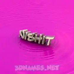 nishit in Pink Graffiti style - 3D name wallpaper