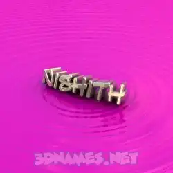 nishith in Pink Graffiti style - 3D name wallpaper