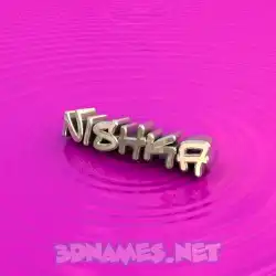 nishka in Pink Graffiti style - 3D name wallpaper