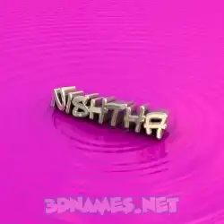 nishtha in Pink Graffiti style - 3D name wallpaper