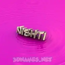 nishti in Pink Graffiti style - 3D name wallpaper