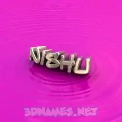nishu in Pink Graffiti style - 3D name wallpaper