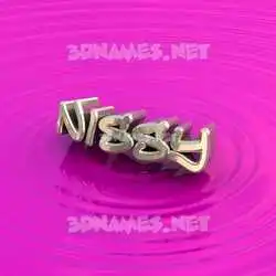 nissy in Pink Graffiti style - 3D name wallpaper