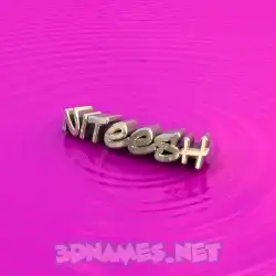 niteesh in Pink Graffiti style - 3D name wallpaper