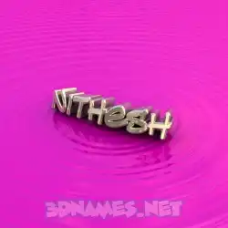 nithesh in Pink Graffiti style - 3D name wallpaper