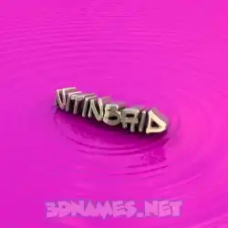 nitinbaid in Pink Graffiti style - 3D name wallpaper