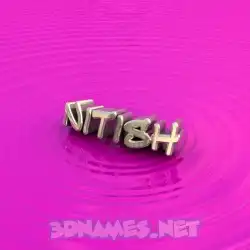 nitish in Pink Graffiti style - 3D name wallpaper