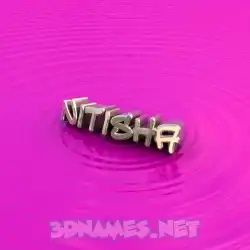 nitisha in Pink Graffiti style - 3D name wallpaper