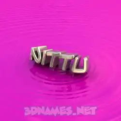 nittu in Pink Graffiti style - 3D name wallpaper
