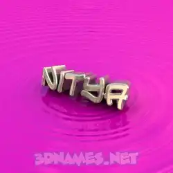 nitya in Pink Graffiti style - 3D name wallpaper